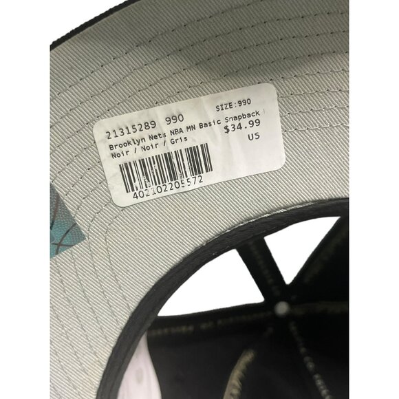 Brooklyn Nets‎ NBA Classic Snapback Hat Black Mitchell and Ness - Picture 7 of 12